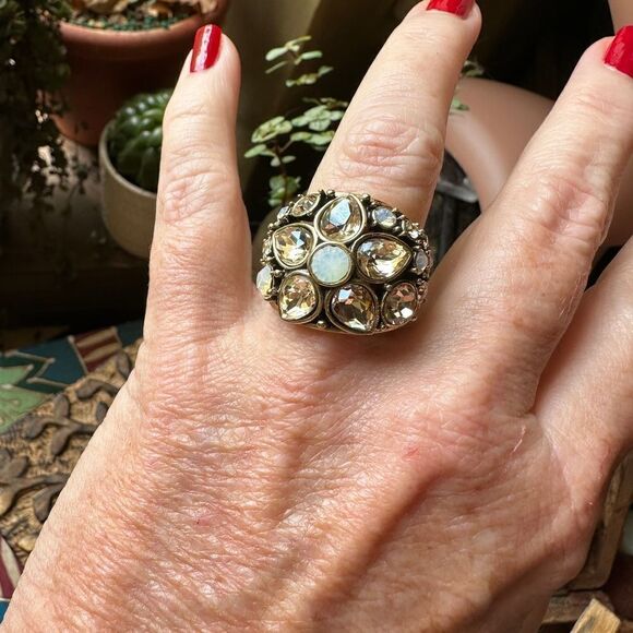 Heidi Daus Crystal Statement Ring Size 10 - Picture 9 of 9